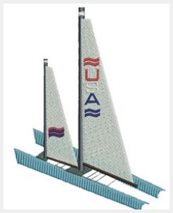 A yacht embroidery design