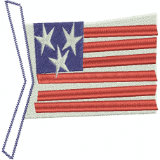 A US flag embroidery design