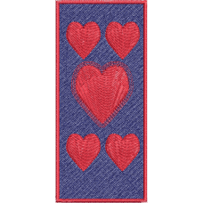 A hearts embroidery design