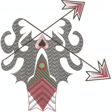 Aztec arrows embroidery design