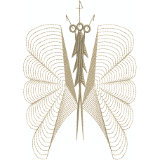 An embroidery design for a butterfly figure