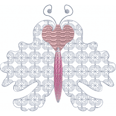 A butterfly vintage lace embroidery design