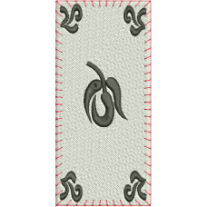 A cards for Q embroidery design