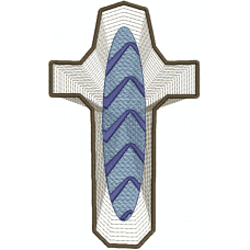 A Celtic cross embroidery design