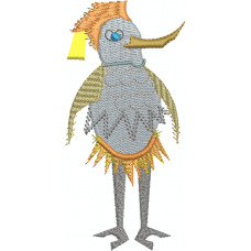 A dancer birdie embroidery design