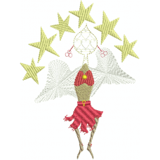 A dancing in the stars embroidery design