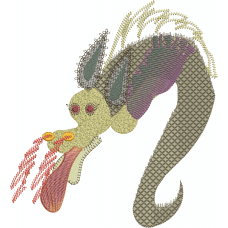 A dragon embroidery design