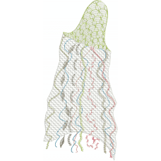 A jelly film embroidery design