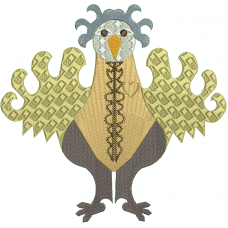 A judge birdie embroidery design