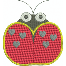 A ladybug embroidery design