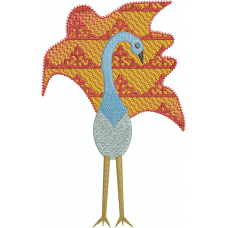 A peacock embroidery design