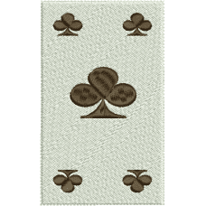 A queen of clubs embroidery