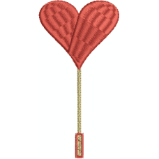 A queen of hearts staff embroidery