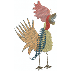 A Rooster Richard embroidery