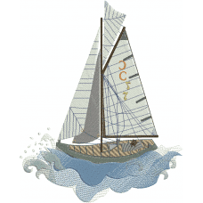 A sailboat embroidery