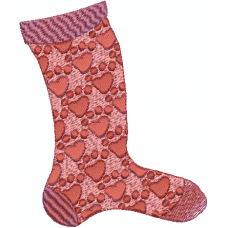 A sock with dog paw prints embroidery design