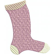 A pink sock embroidery design