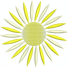 A yellow sun embroidery design