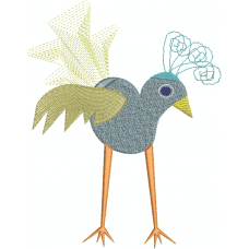 A suzzy bird embroidery design