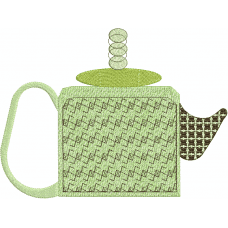 A tea topper embroidery design